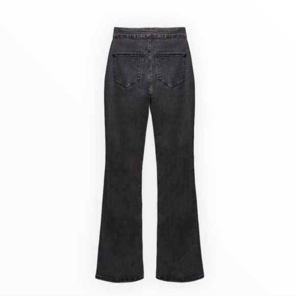 🌞Zara High Rise Fit & Flare Stretch Jeans  Full Length Size 4 - Picture 10 of 14